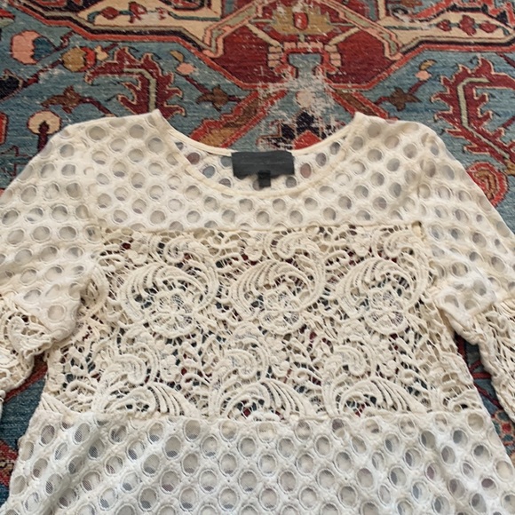 Anthropologie embroidered peasant top blouse boho Small 4 6 Top shirt blouse EUC - Picture 2 of 5